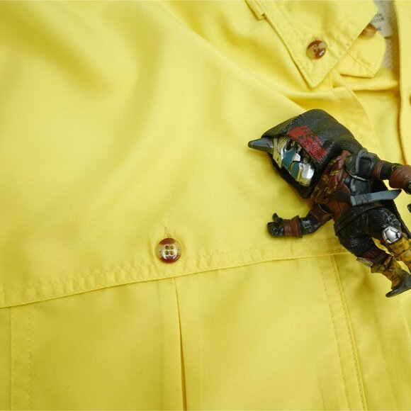 Drake Waterfowl Systems Vented Fishing Shirt Yellow Short Sleeve Size Medium - Picture 9 of 13